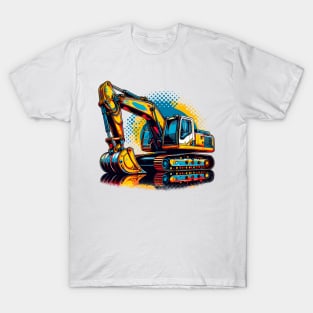 Excavator In A Pop Art Style T-Shirt